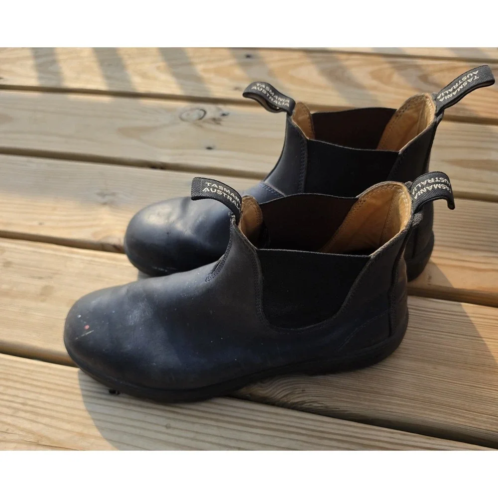Blundstone 558 Classic Black Leather Chelsea Boots Men's US 13 AU 12